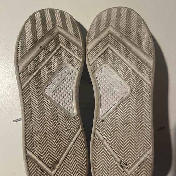 Tory Burch Howell Court Snakeskin Leather Sneaker White Size 11. Worn once - Picture 2 of 5